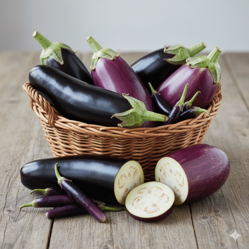 Aubergine en mélange